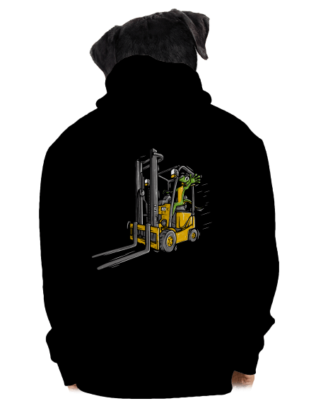 Targonca cipzáras férfi pulóver Black