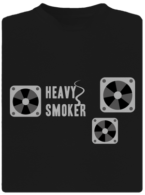 Heavy smoker férfi sportpóló Black