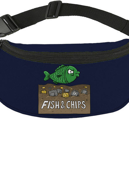 Fish and IT chips övtáska French Navy