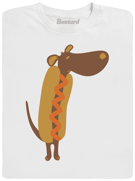 Hot dog férfi hosszú ujjú póló White