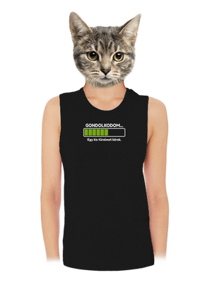 Gondolkodom női bővített trikó Black