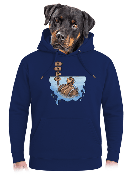Kitaszított unisex prémium pulóver Navy
