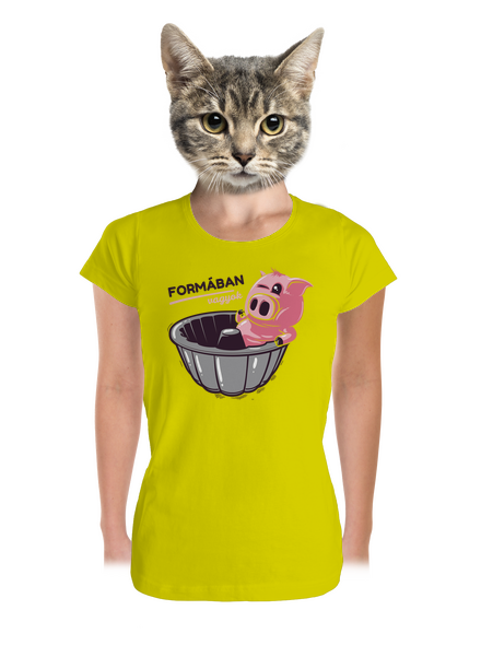 Formában prémium női póló Lemon