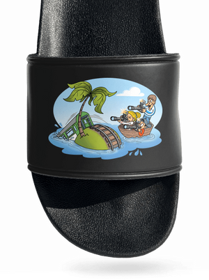 Vasúti sziget papucs Black