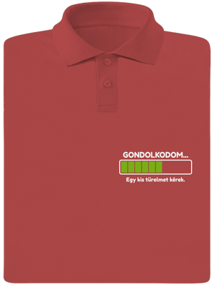 Gondolkodom férfi pólóingek Burgundy