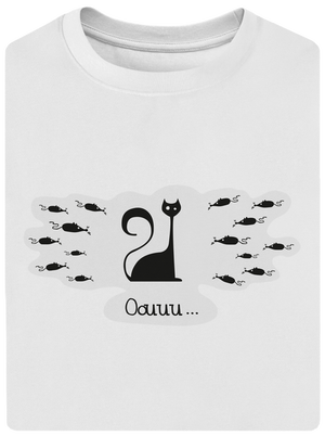 Oouuu unisex túlméretezett póló White