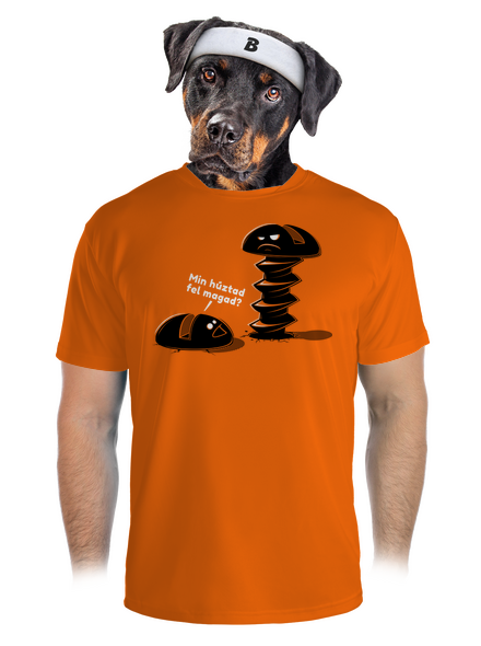 Felhúzva férfi sportpóló Neon Orange