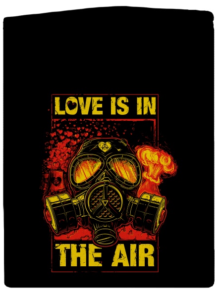 Love is in the air cipzáras férfi pulóver Black