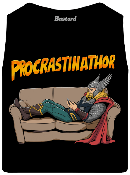 Procrastinathor férfi trikó Black