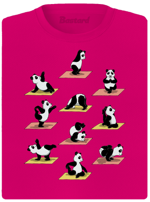 Panda jóga női sportpóló Neon Pink