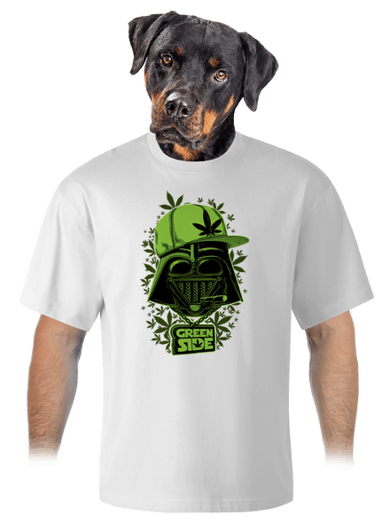 Green side unisex túlméretezett póló White
