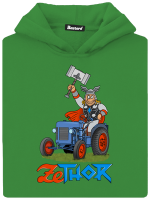 ZeThor gyerek kenguruzsebes pulóver Kelly Green AWD