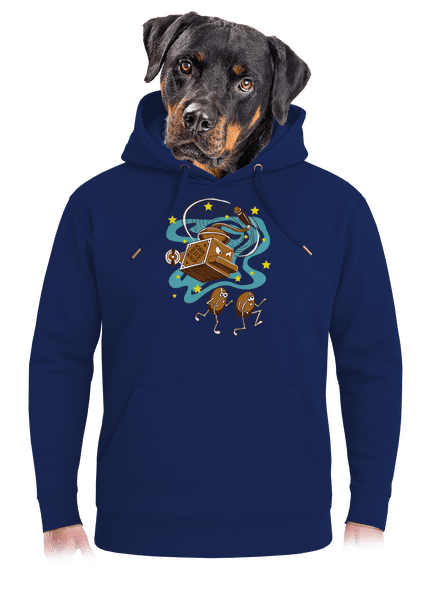 Meg foglak verni unisex prémium pulóver Navy