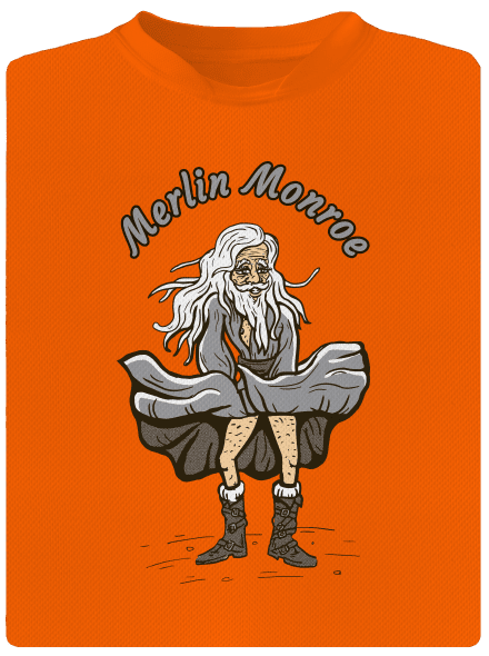 Merlin Monroe	 gyerek sport póló Neon Orange