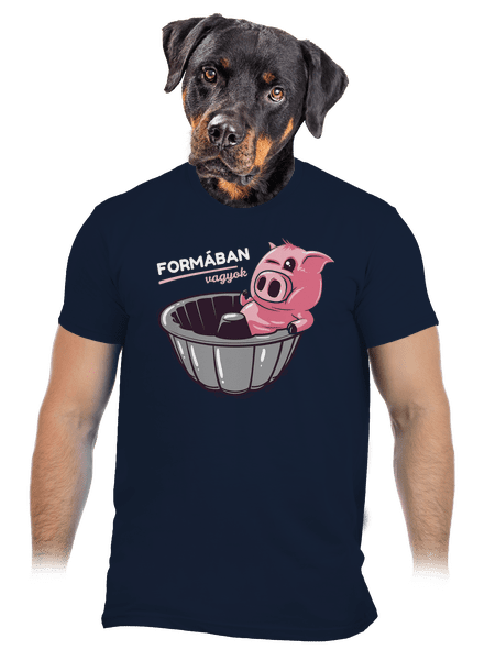 Formában férfi póló Navy