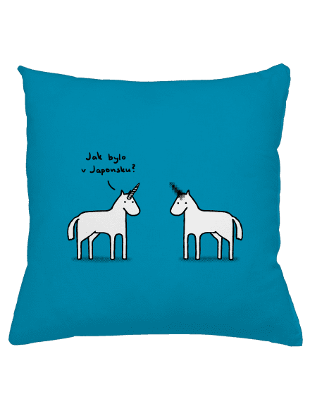 Pornókürt párna Blue Turquoise