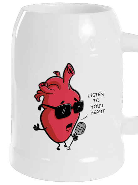 Listen to your heart söröskorsó White