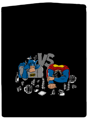 A szuperhősök harca cipzáras férfi pulóver Black