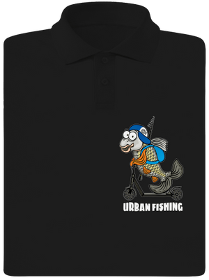 Urban fishing férfi pólóingek Black