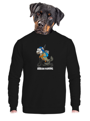 Urban fishing unisex crewneck Black