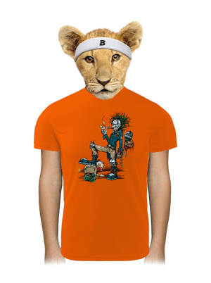 Evil clown gyerek sport póló Neon Orange