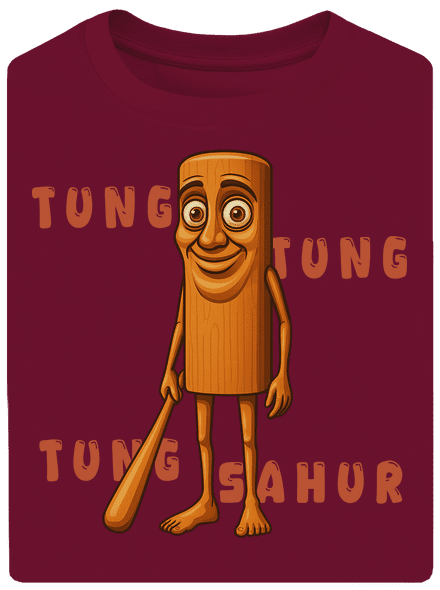 Tung Tung Tung Sahur – Italian Brainrot unisex túlméretezett póló Garner