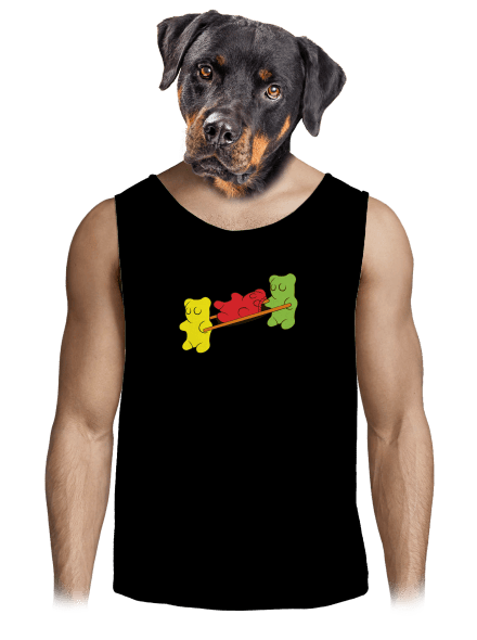 Gumimacik férfi trikó Black