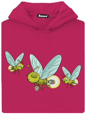 Szentjánosbogár gyerek kenguruzsebes pulóver Hot Pink