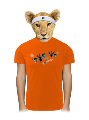 Batminton gyerek sport póló Neon Orange