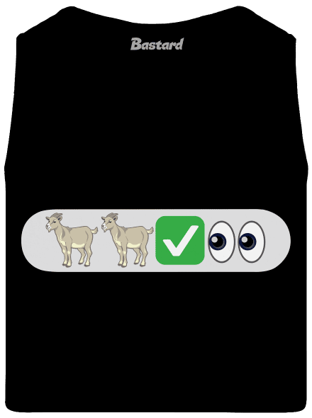 Emoji férfi trikó Black