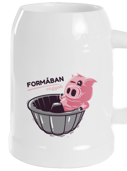 Formában söröskorsó White
