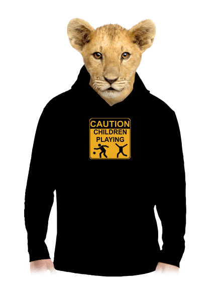 Children Playing gyerek kenguruzsebes pulóver Black