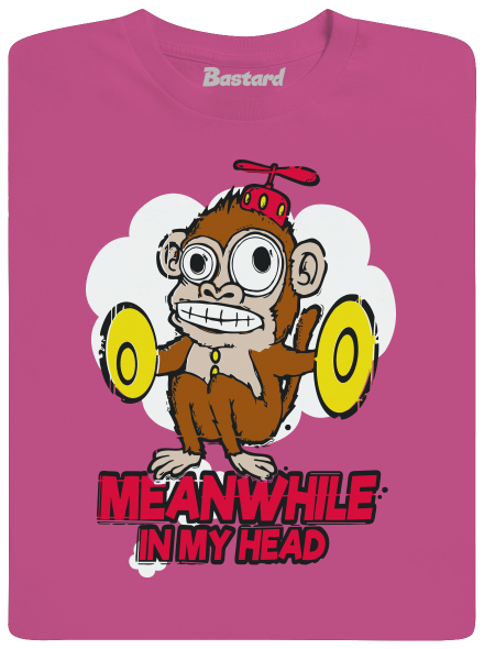 Monkey in my head gyerek póló Fuchsia