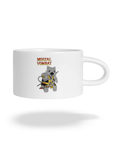 Mortal Vombat macaron bögre White