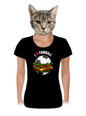 Foodball női póló Black