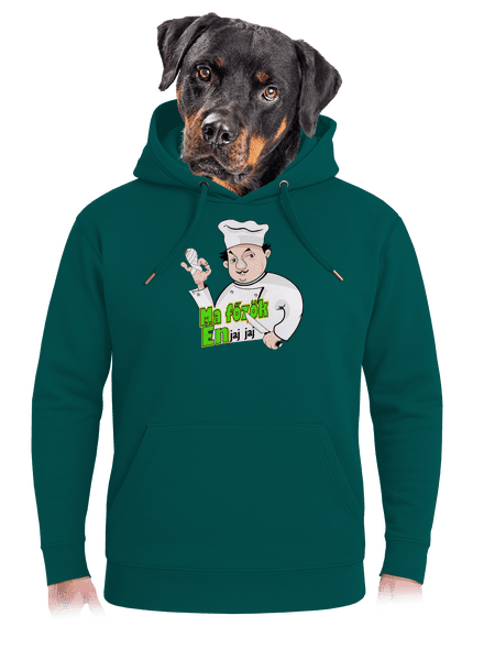 Ma főzök én unisex prémium pulóver Emerald Green