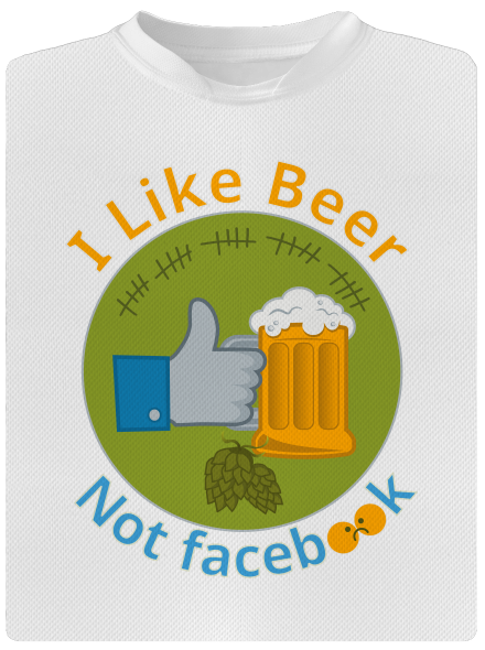 I like beer férfi sportpóló White