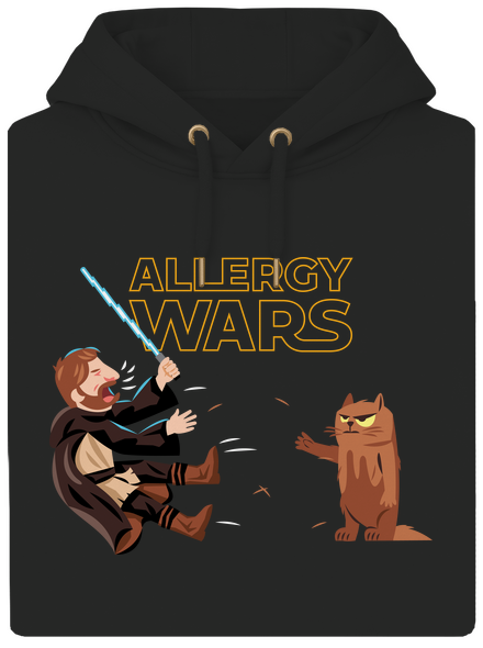 Allergy Wars unisex prémium pulóver Dark Black