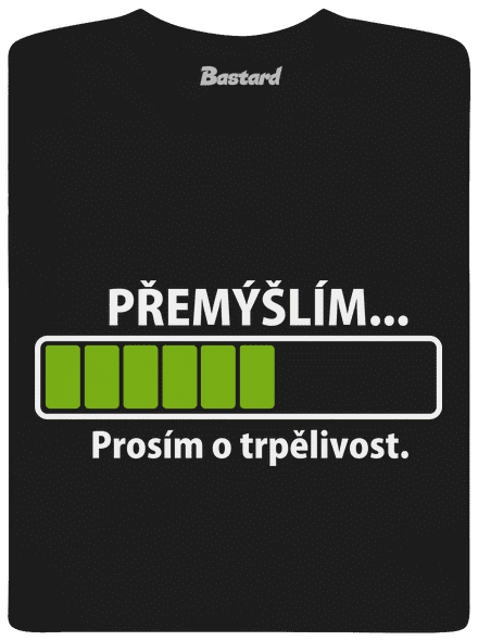 Gondolkodom férfi póló Black