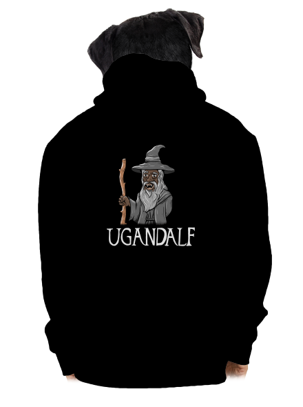 Ugandalf cipzáras férfi pulóver Black