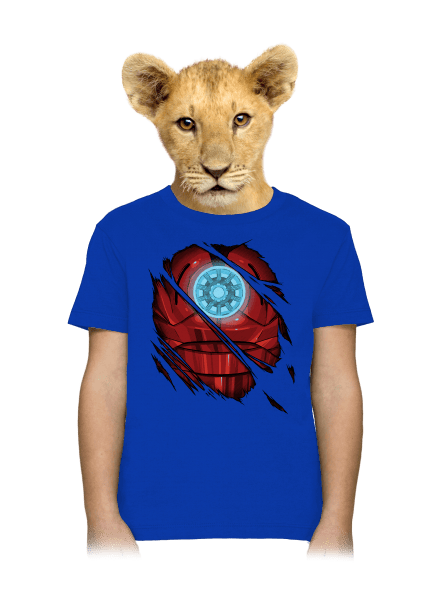 Ironman gyerek póló Royal Blue