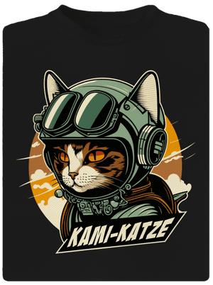 Kami-Katze férfi sportpóló Black