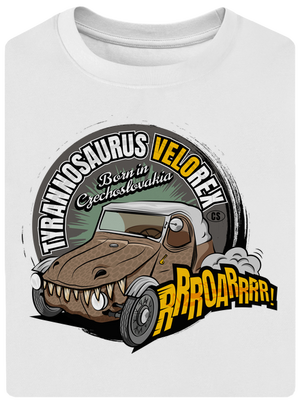 Tyrannosaurus Velorex unisex túlméretezett póló White