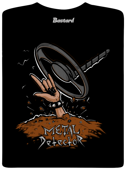 Metal detector férfi hosszú ujjú póló Black