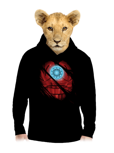 Ironman gyerek kenguruzsebes pulóver Black