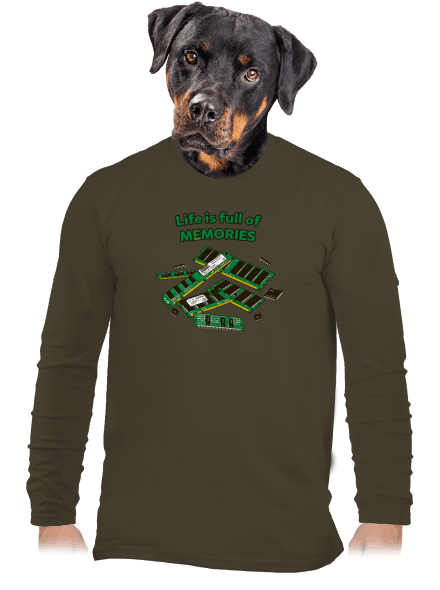 Memóriában tárolva férfi hosszú ujjú póló Urban Khaki