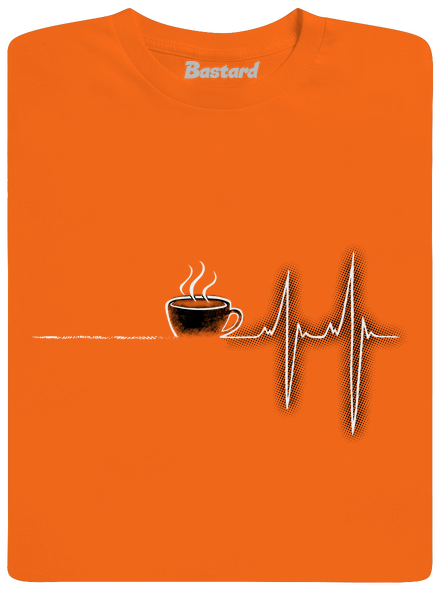 Coffee help férfi póló Orange