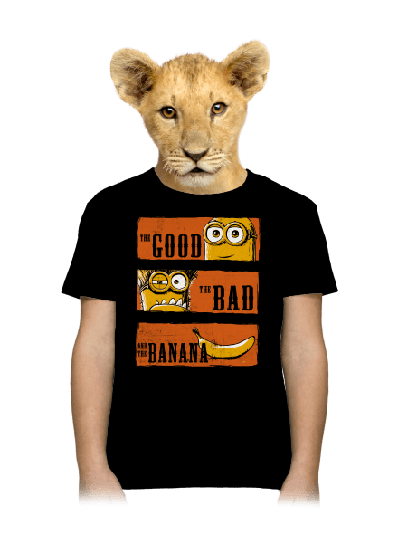 A Jó, a Rossz és a Banán gyerek póló Black