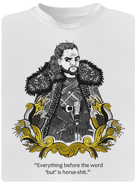 Jon Snow gyerek sport póló White