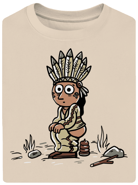 Indián unisex túlméretezett póló Almond